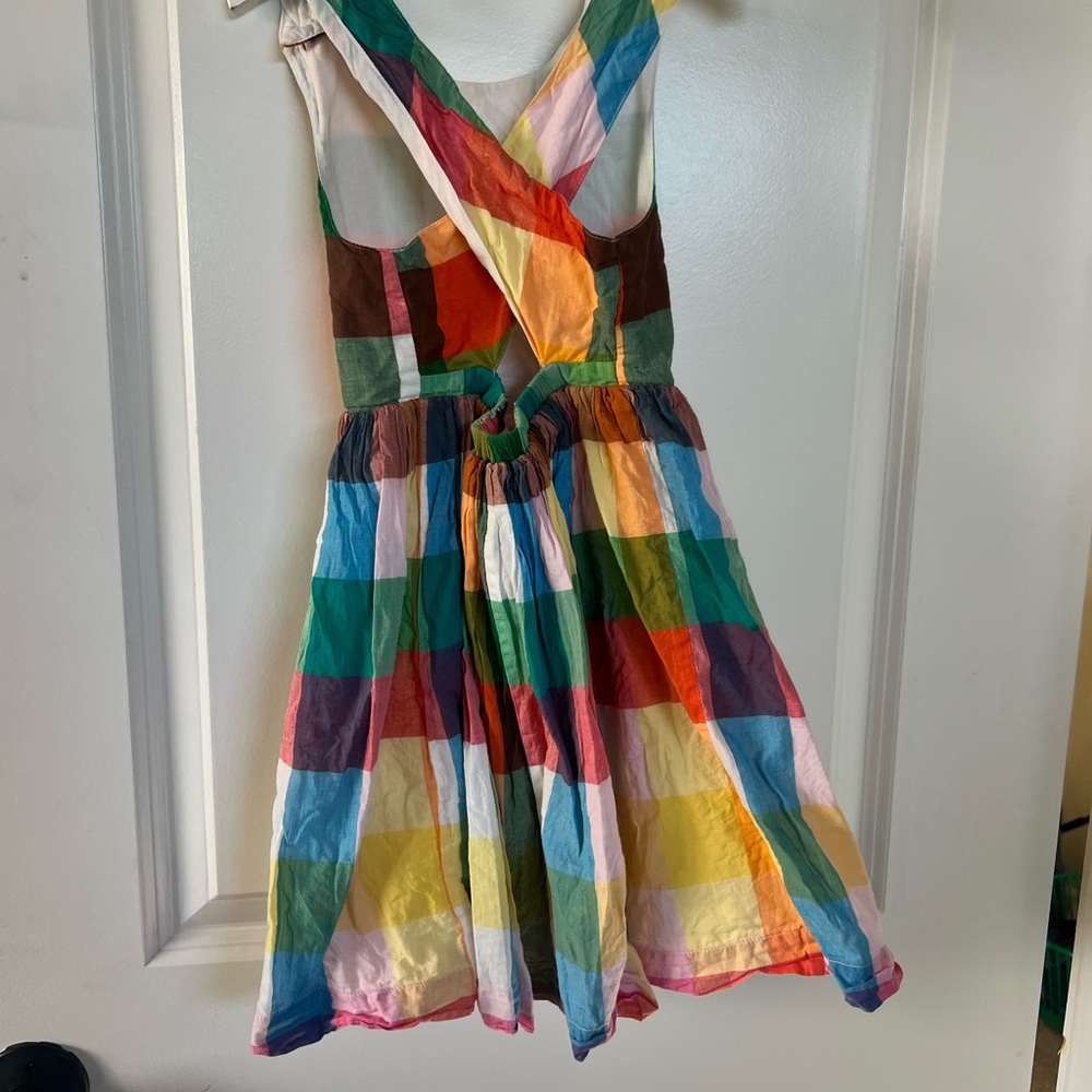 Mini Boden Multicolor Checkered Sleeveless Dress - Picture 2 of 4